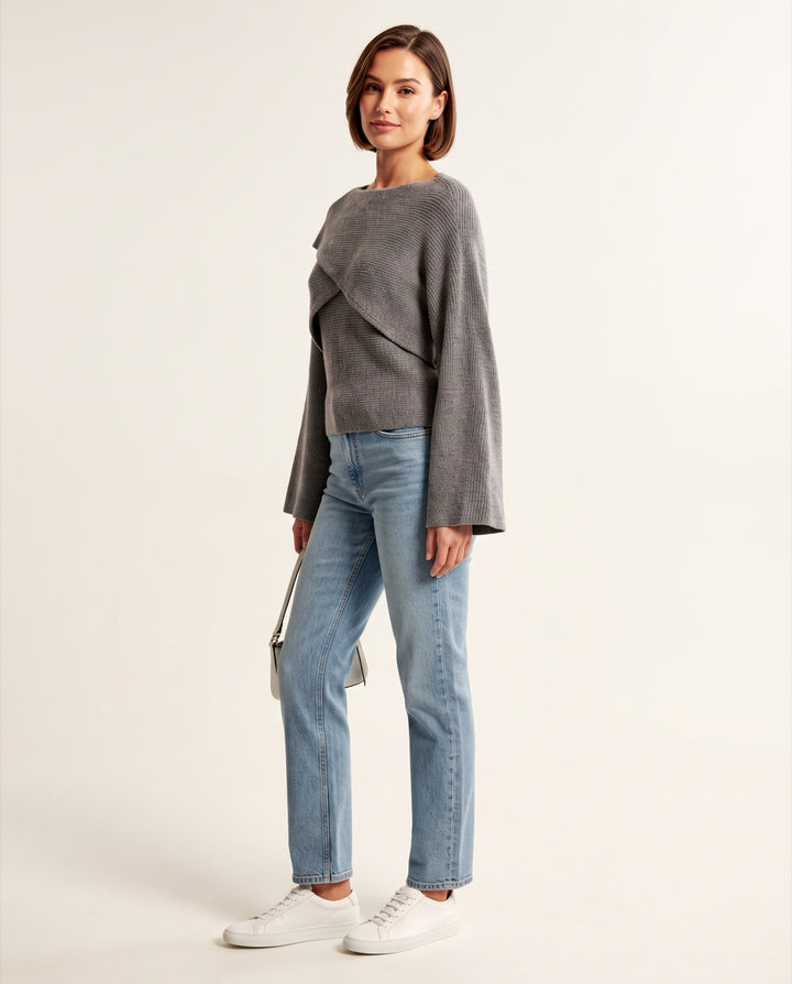 Crossover Crop Pullover