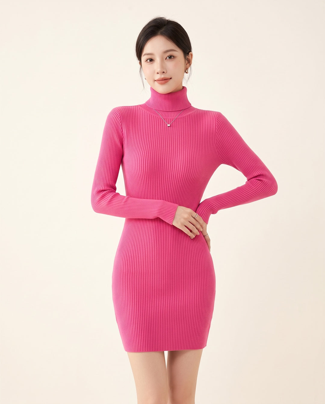 Turtleneck Sweater Dress
