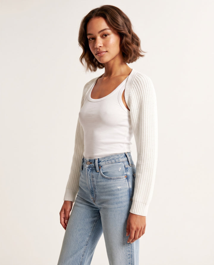 Ribbed Shrug Cardigan