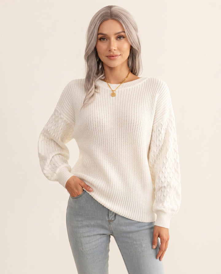 Lantern-Sleeve Pullover