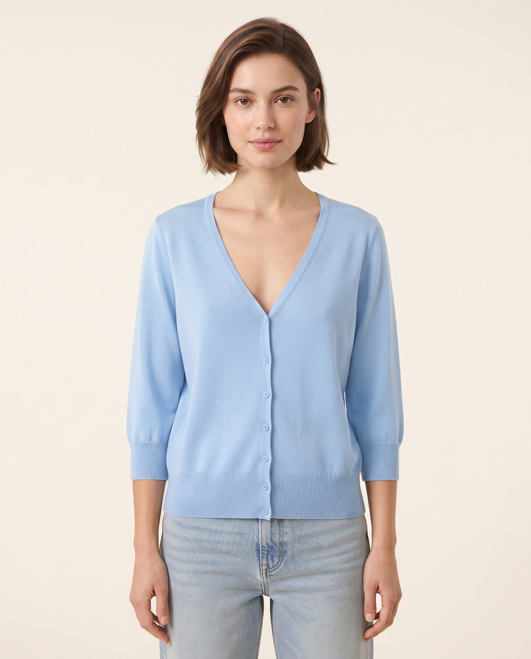 Cropped Knit Cardigan