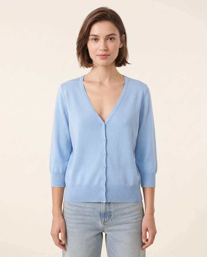 Cropped Knit Cardigan