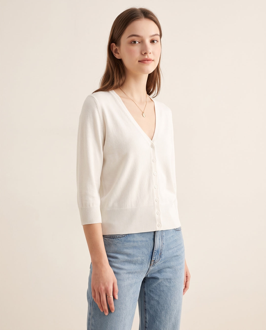Cropped Knit Cardigan