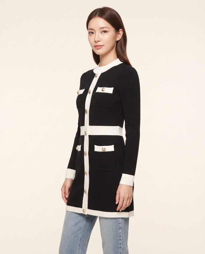 Round-Neck Sweater Dress