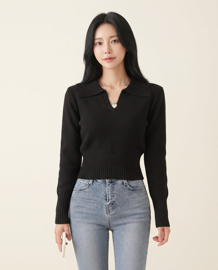 Cropped Knit Pullover