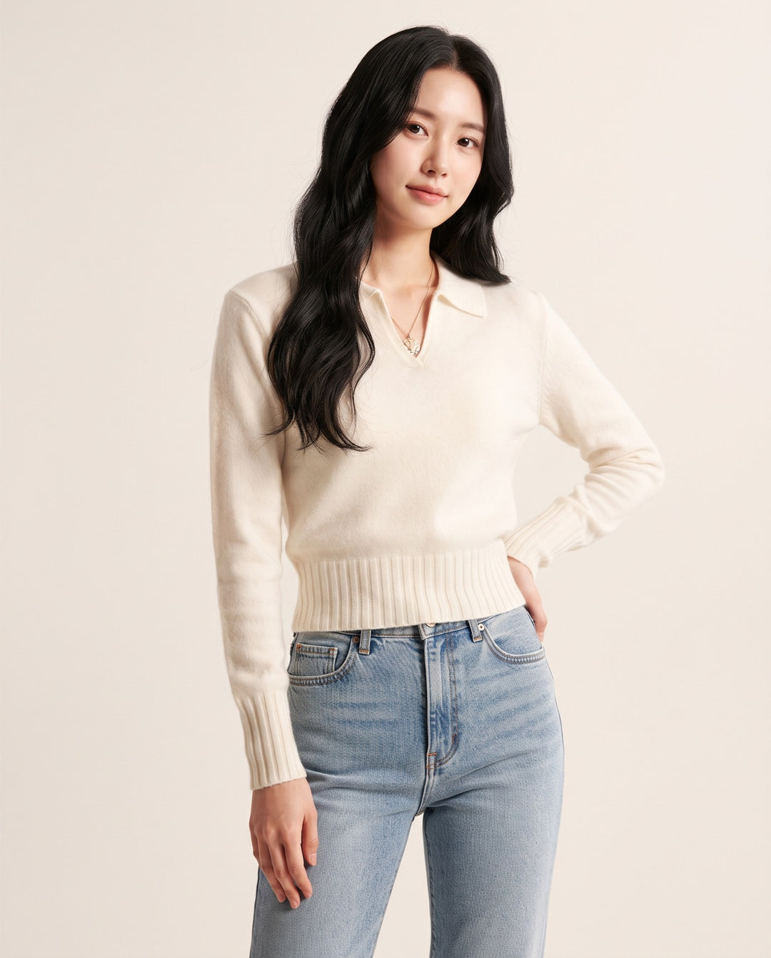 Cropped Knit Pullover