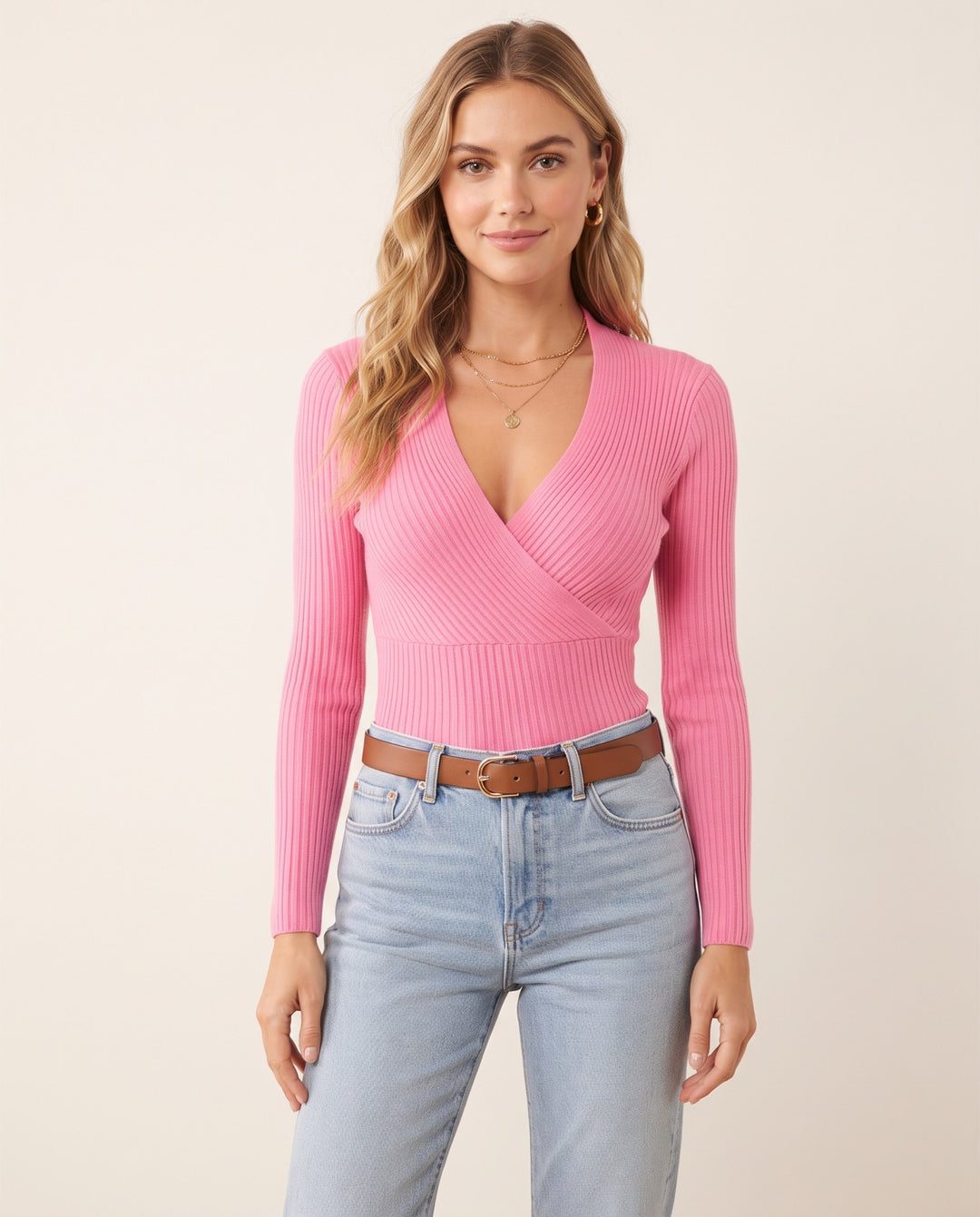 V-Neck Knit Pullover