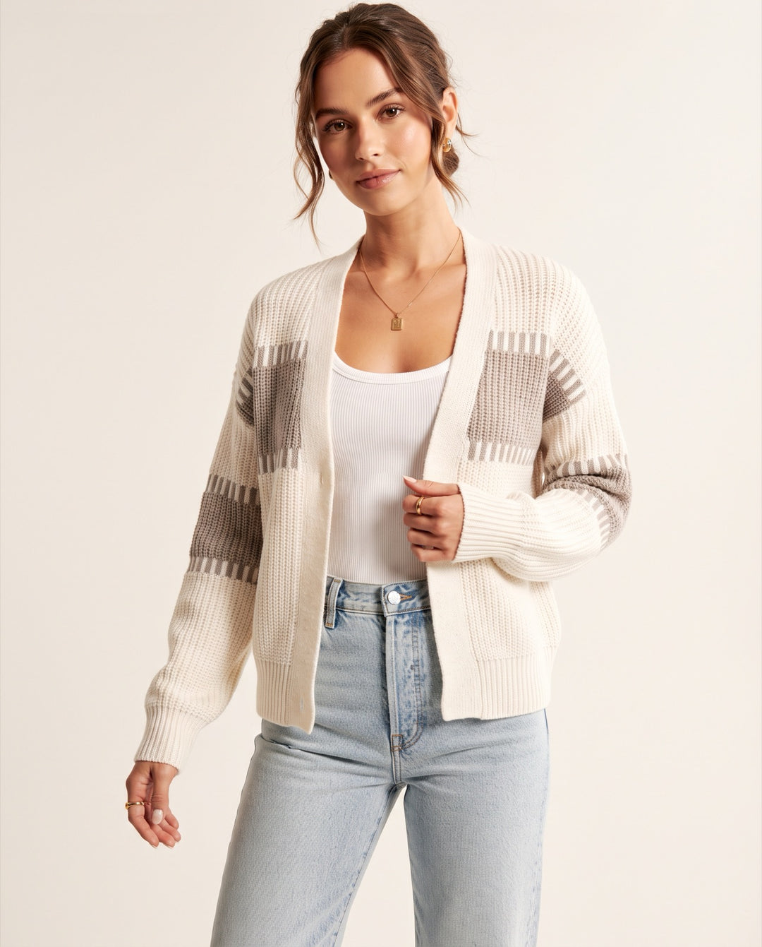 Relaxed Round-Neck Cardigan
