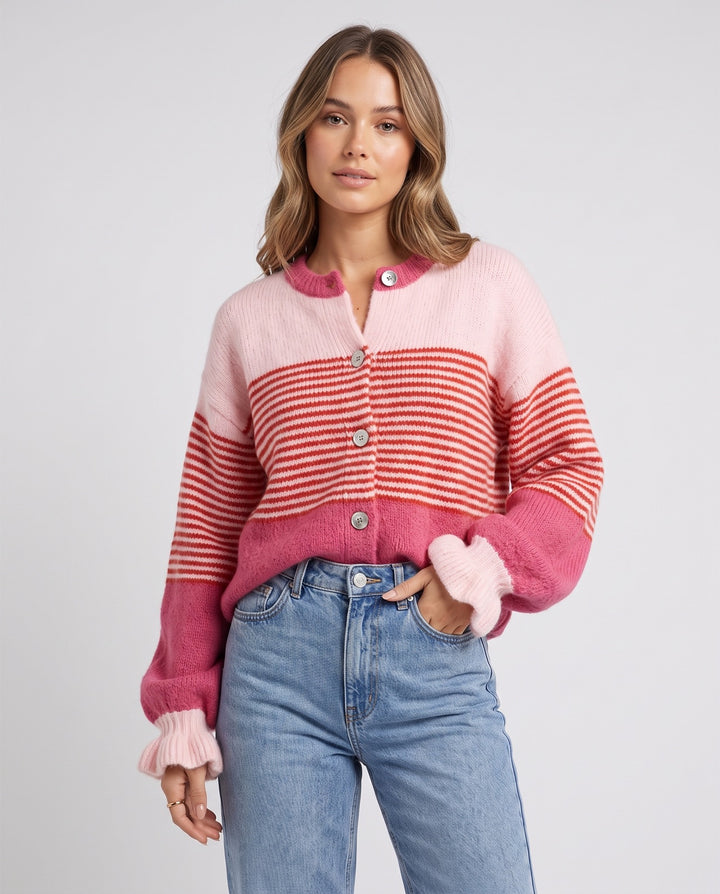 Ruffle-Trim Cardigan