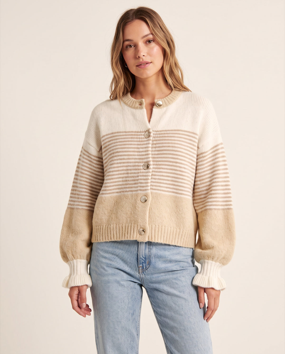 Ruffle-Trim Cardigan