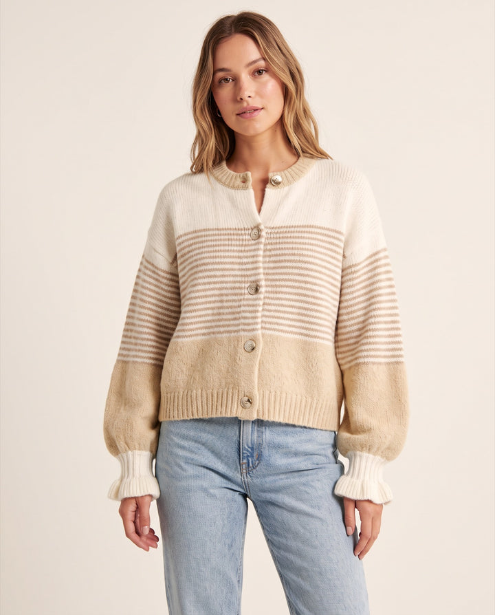 Ruffle-Trim Cardigan