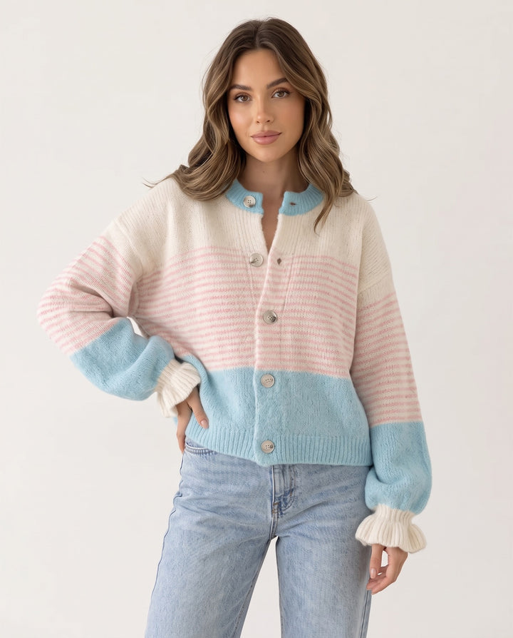 Ruffle-Trim Cardigan