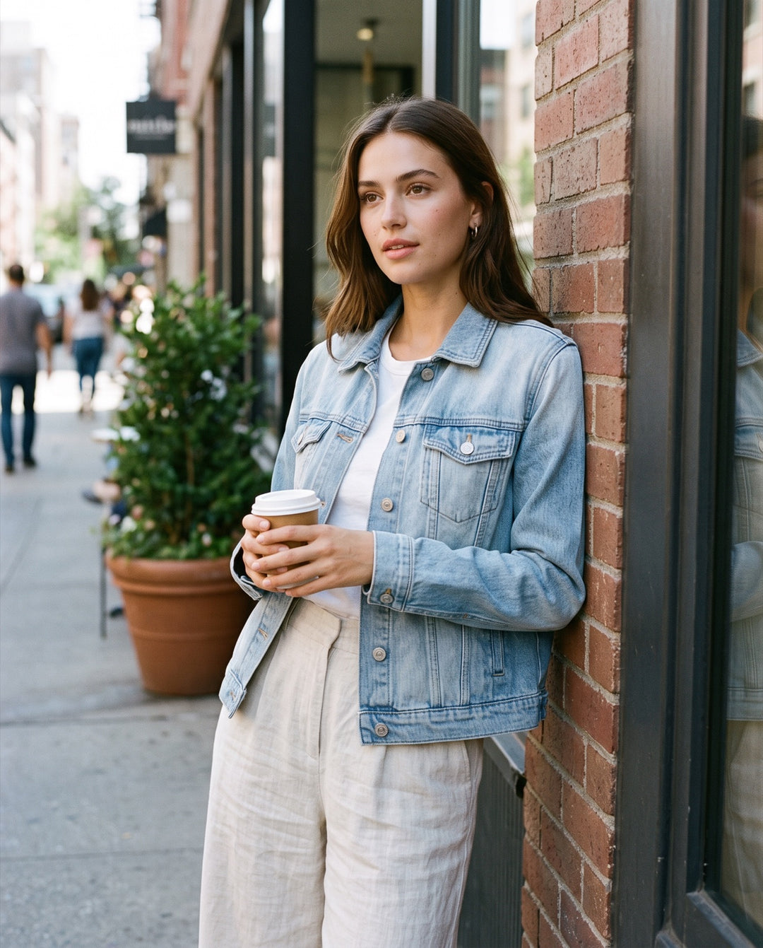 Light-Wash Denim Jacket