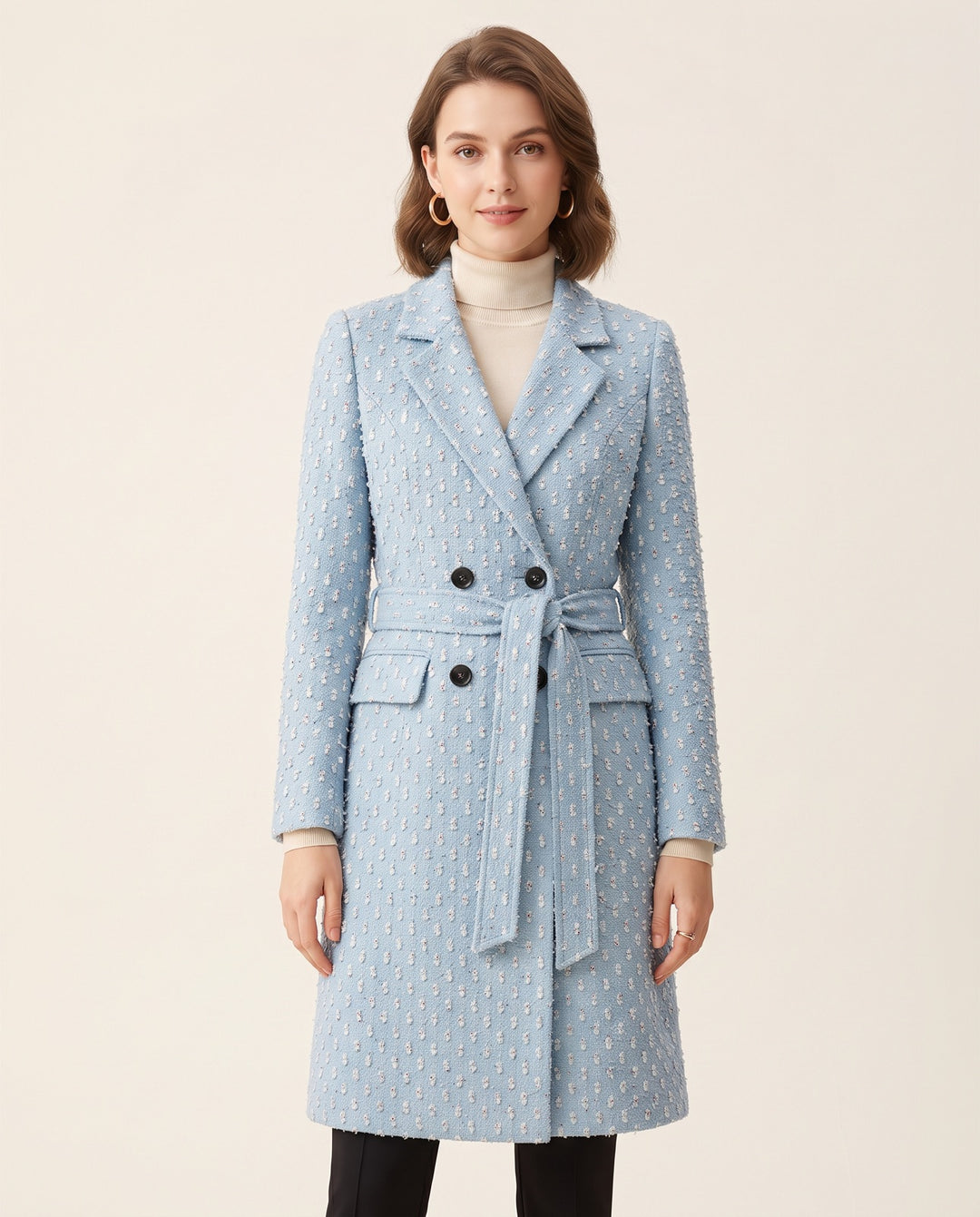 Belted Tweed Coat