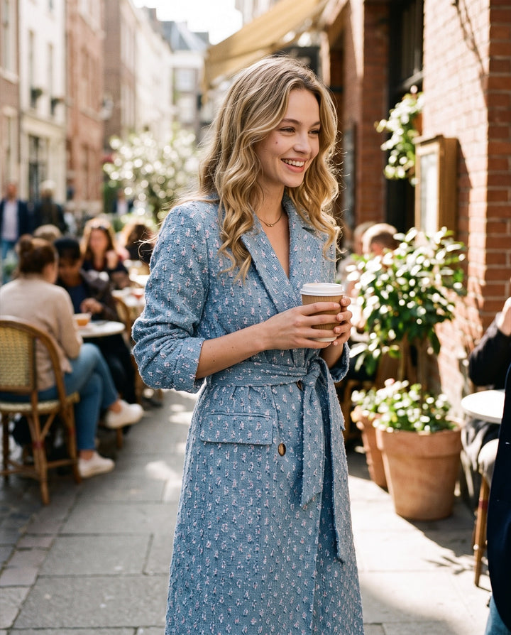Belted Tweed Coat