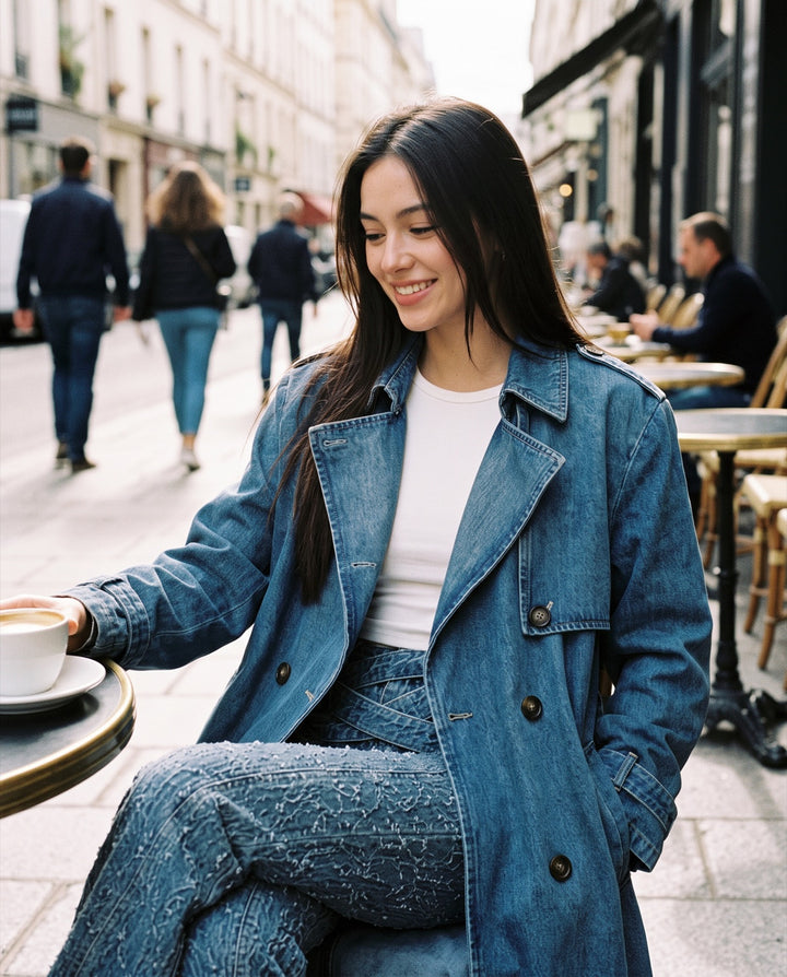 Denim Trench Coat