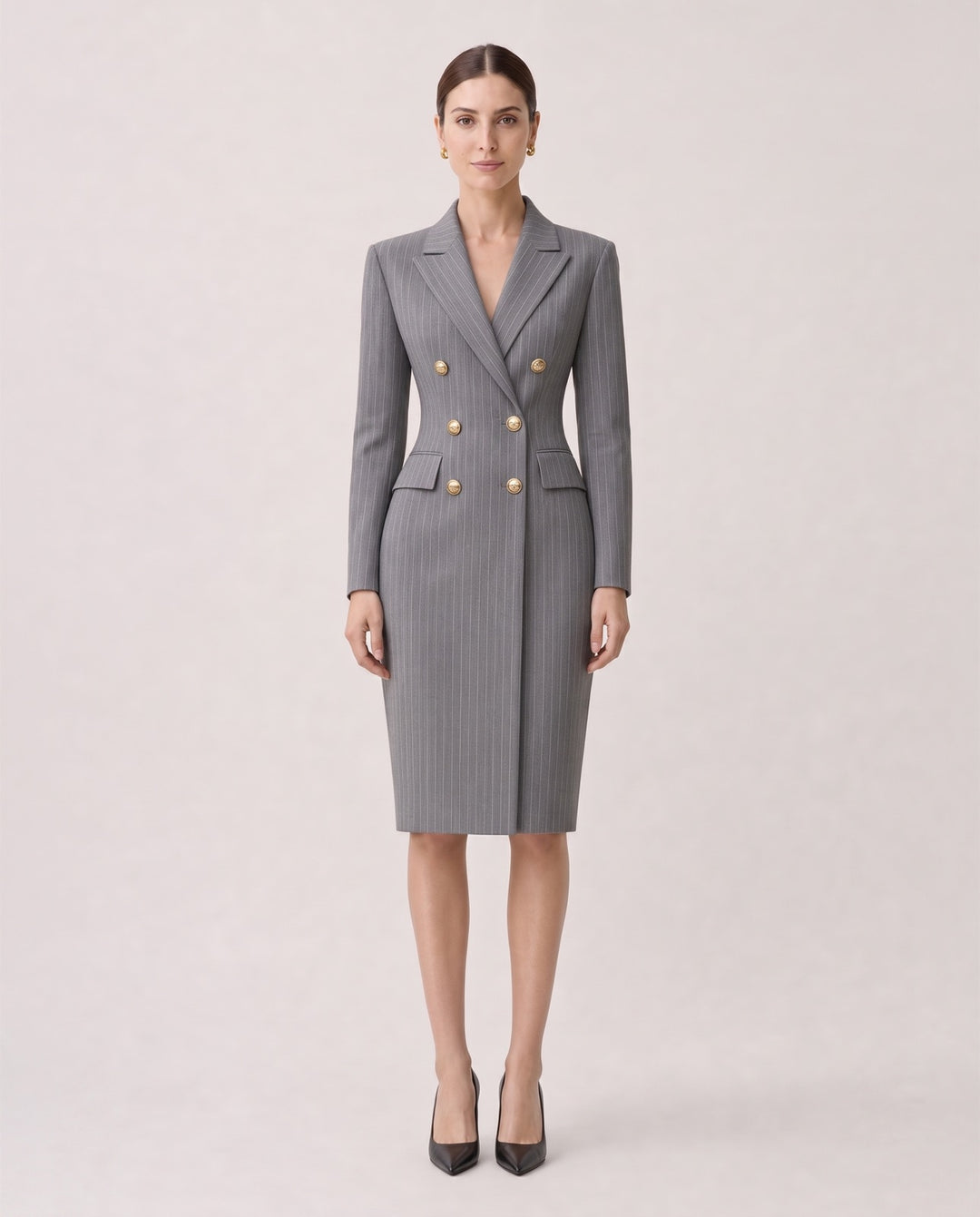 Pinstripe Blazer Dress