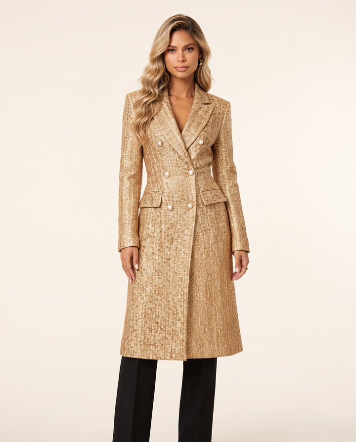 Gold Tweed Coat