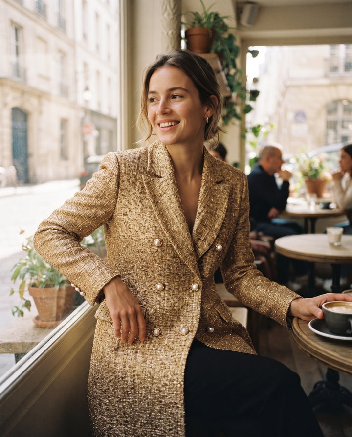 Gold Tweed Coat