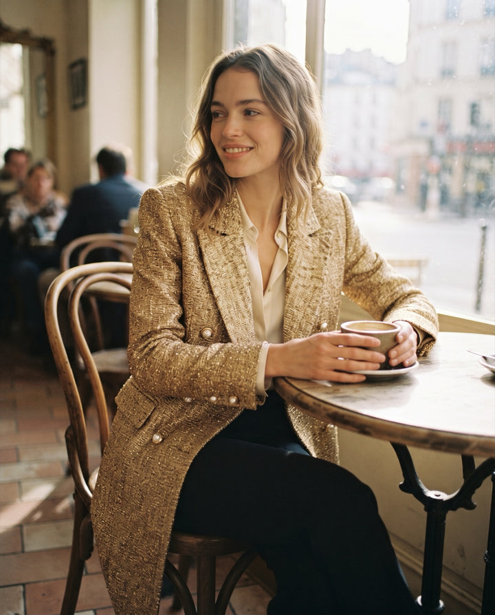 Gold Tweed Coat