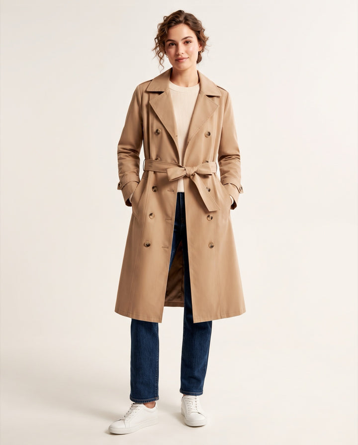 Waist-Cinch Trench Coat