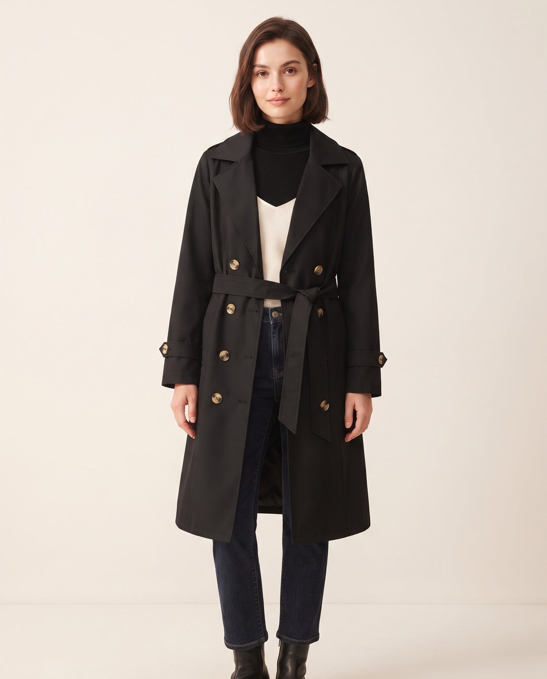 Waist-Cinch Trench Coat