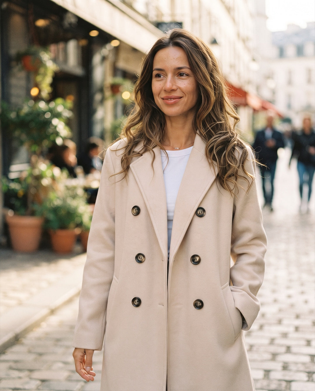Double-Breasted Lapel Coat