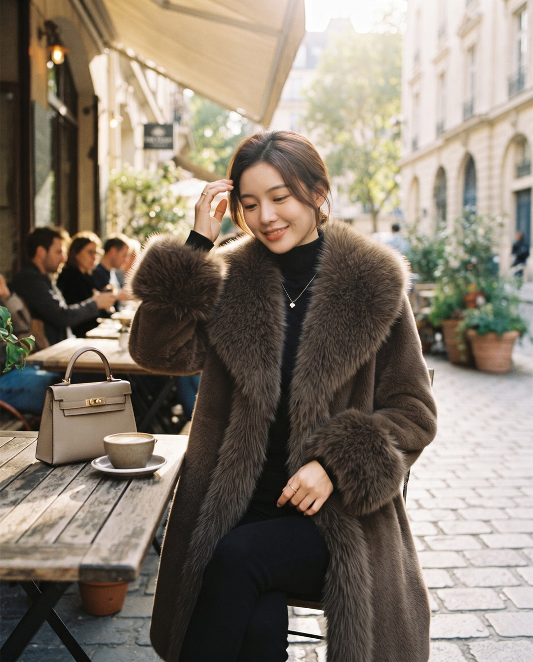 Oversized Faux Mink Coat