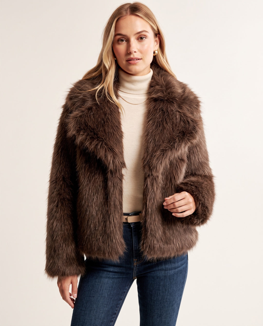 Cropped Faux Fur Jacket