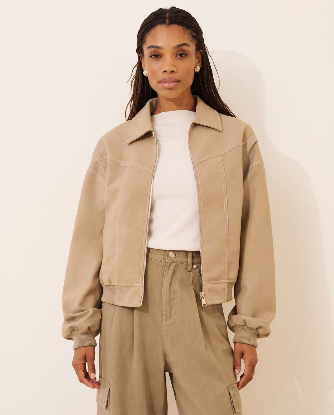 Faux Leather Jacket
