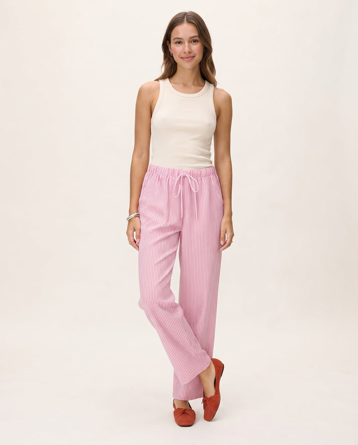 Striped Straight Trousers