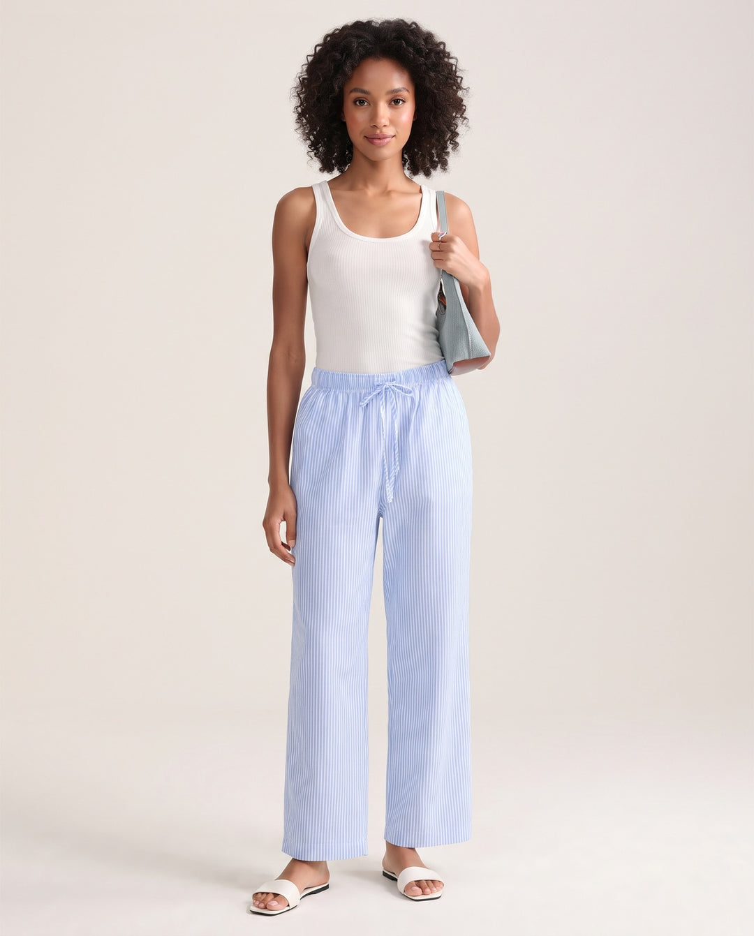Striped Straight Trousers