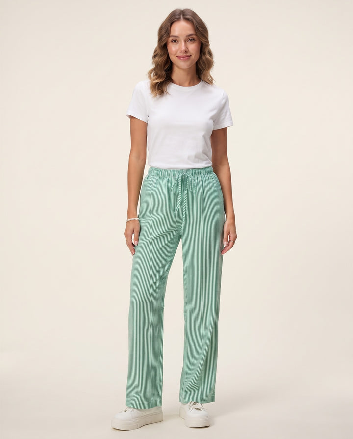 Striped Straight Trousers