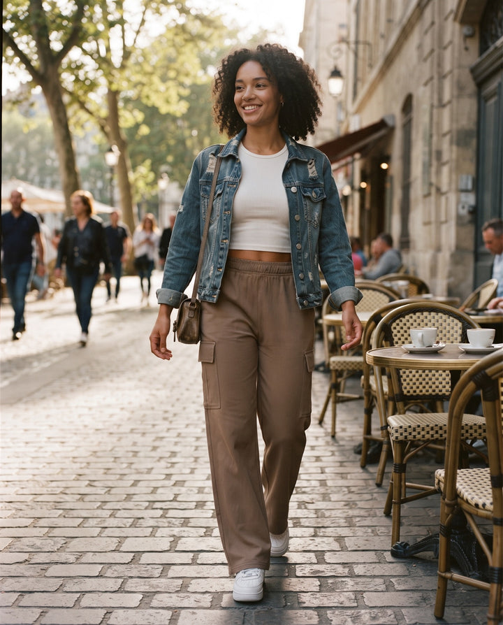 Straight-Leg Cargo Sweatpants