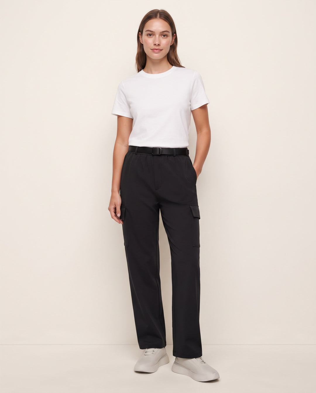 Straight-Leg Cargo Sweatpants