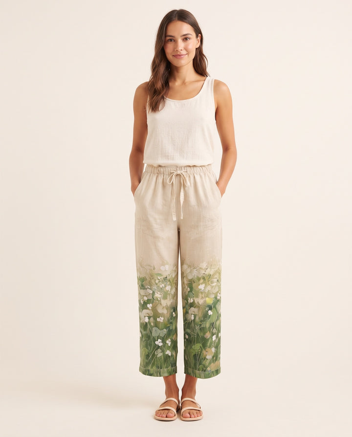 Floral Cropped Trousers
