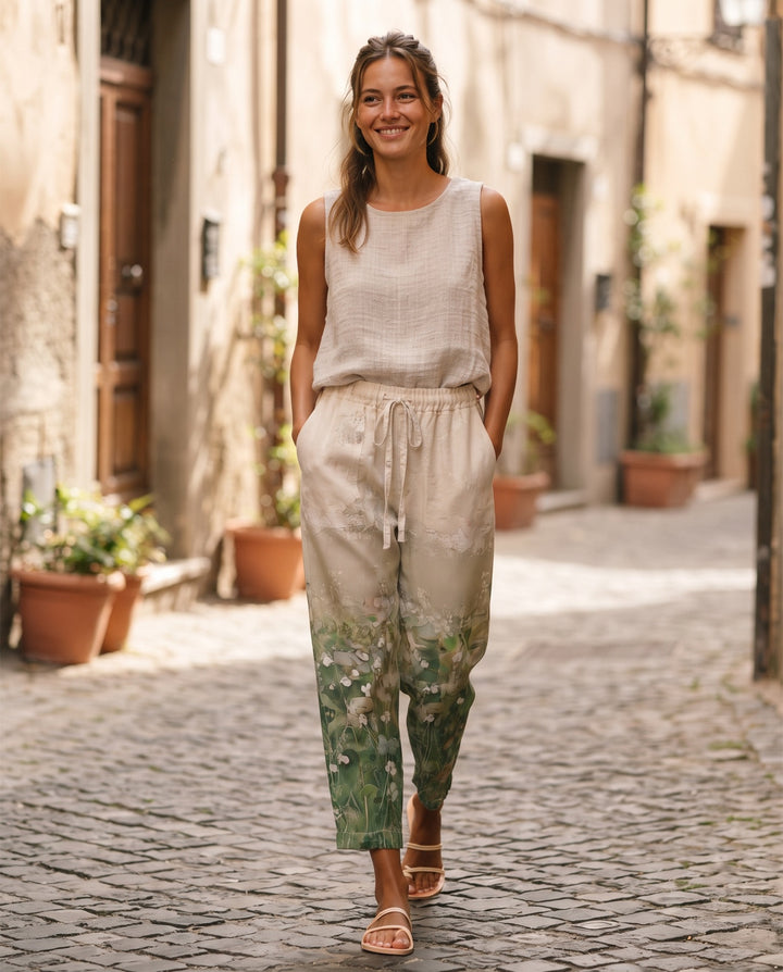 Floral Cropped Trousers