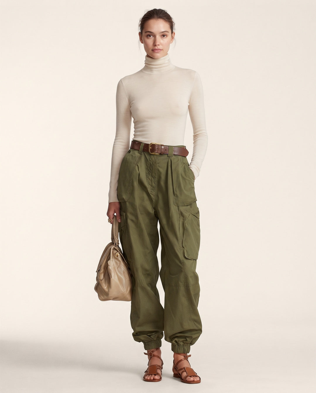Cuffed Cargo Trousers