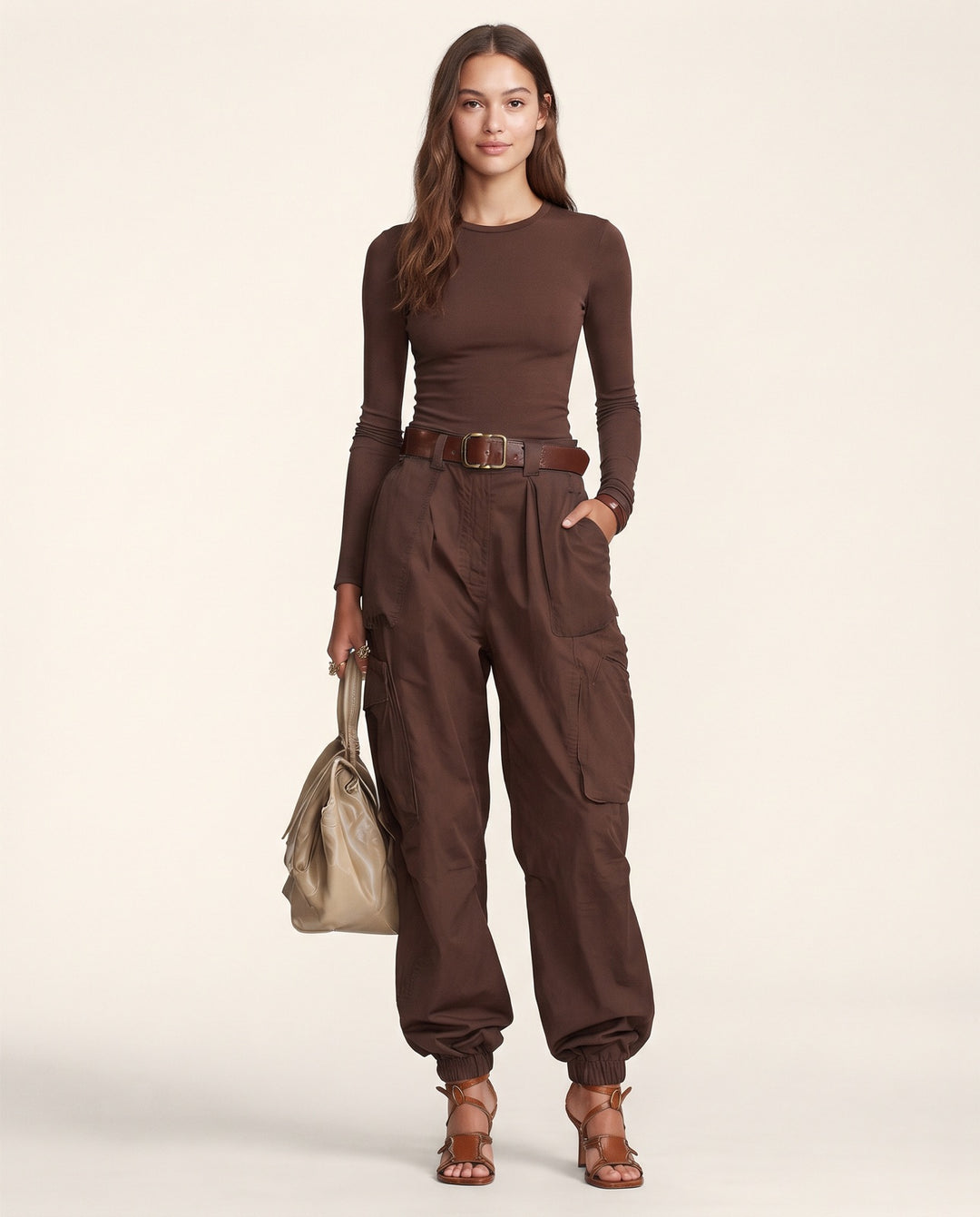 Cuffed Cargo Trousers