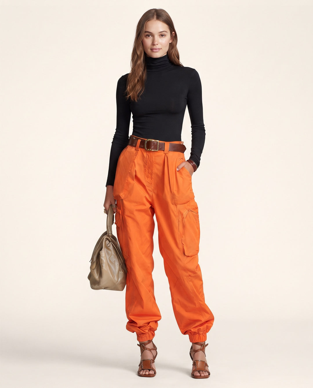 Cuffed Cargo Trousers