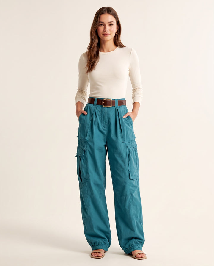 Cuffed Cargo Trousers