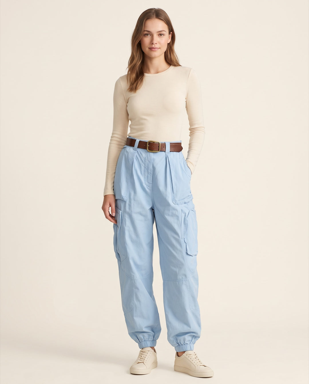 Cuffed Cargo Trousers