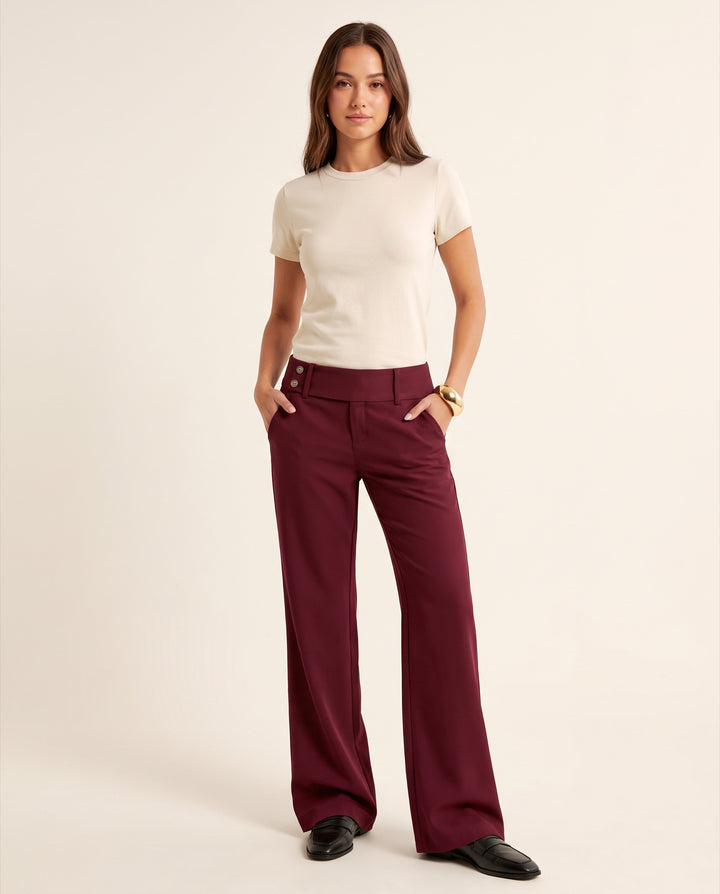 Low-Rise Wide-Leg Trousers
