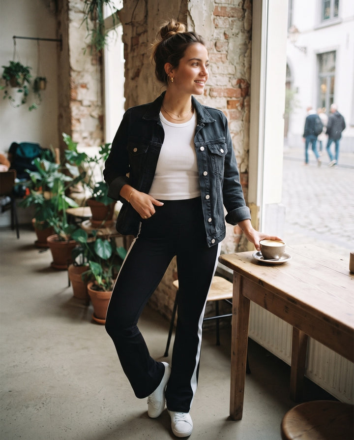 High-Waist Flared Leggings