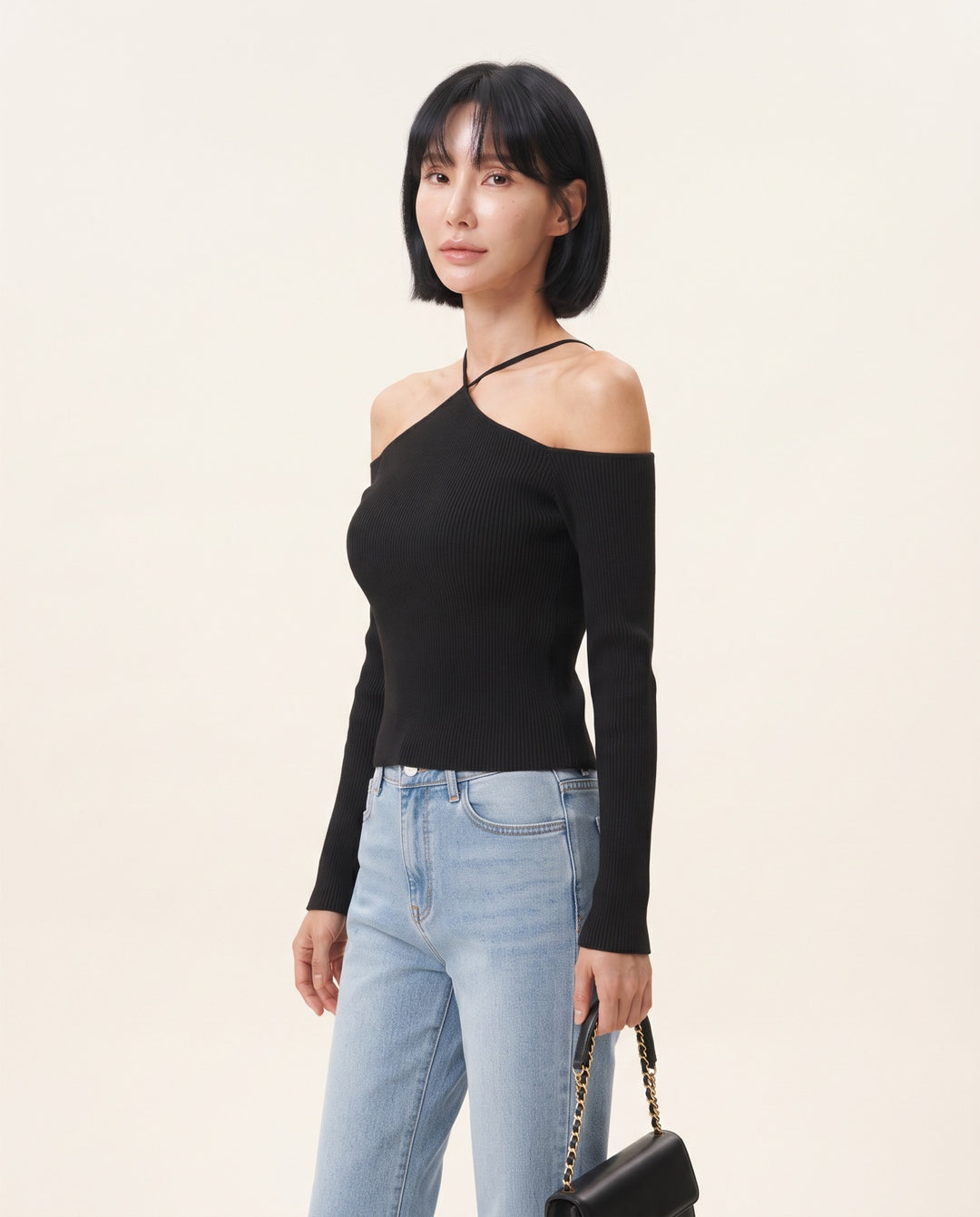 Off-Shoulder Crop Sweater