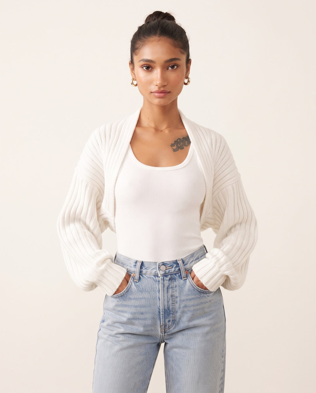Batwing Crop Cardigan