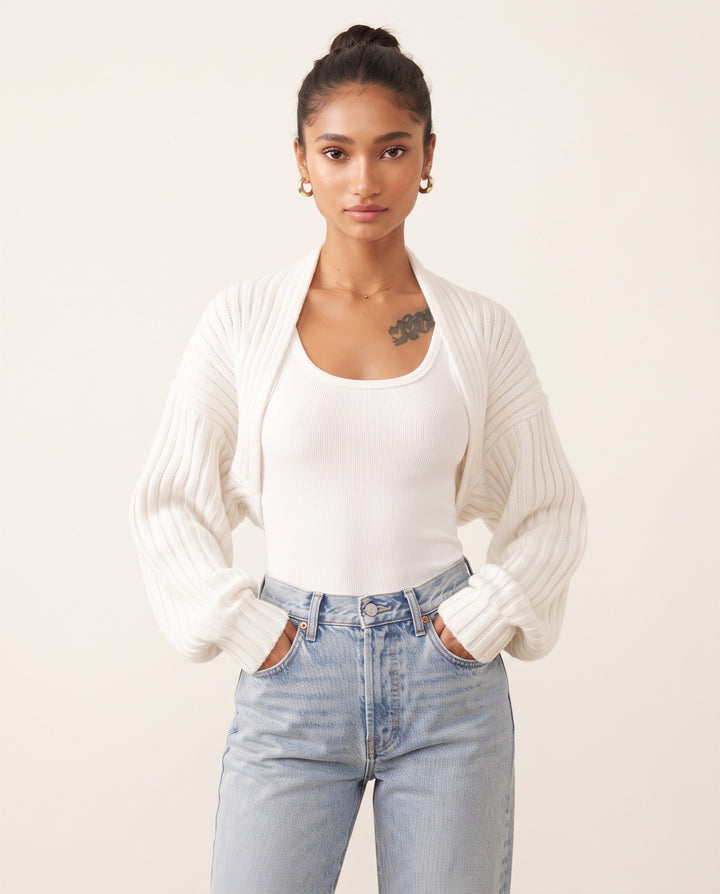Batwing Crop Cardigan