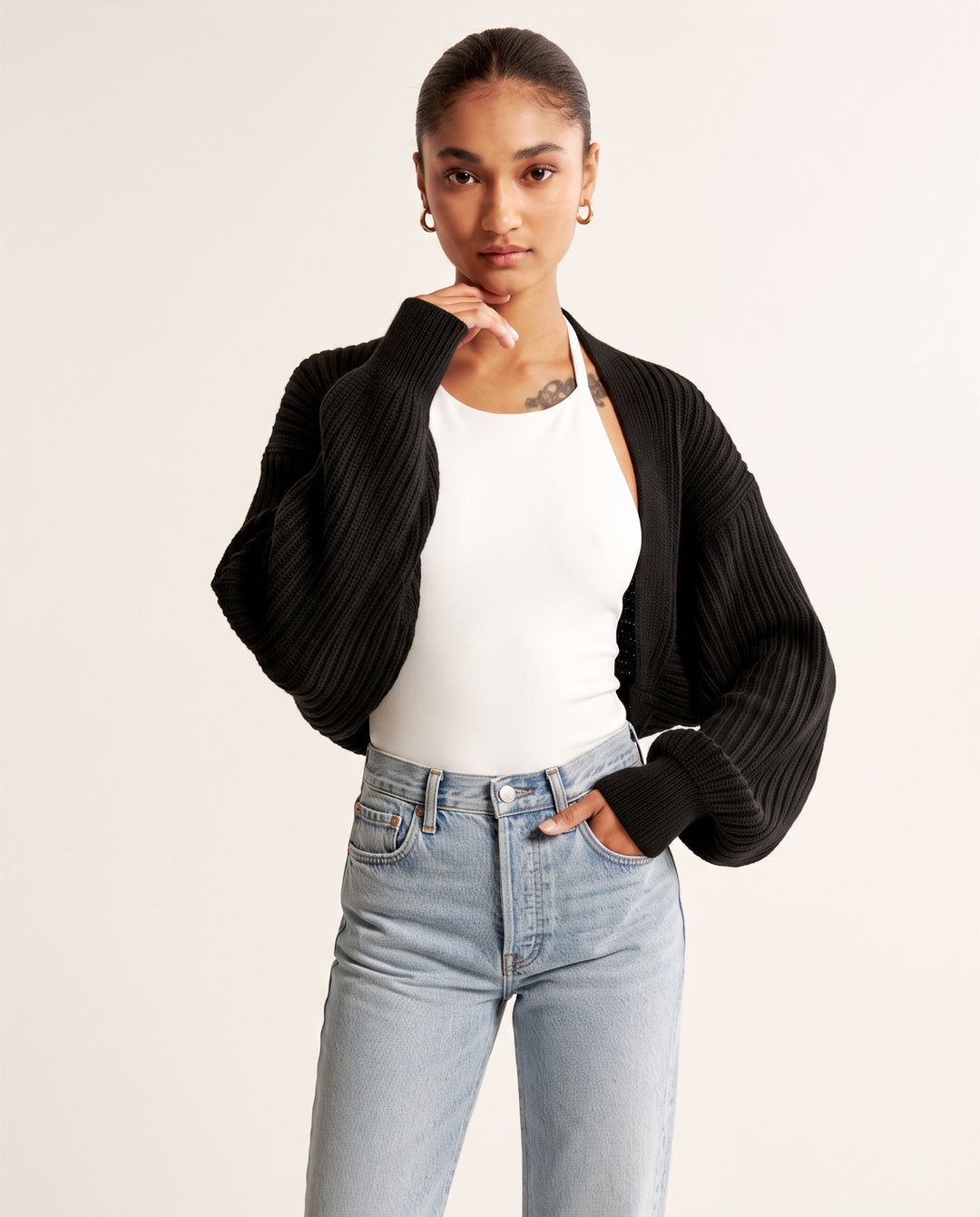 Batwing Crop Cardigan