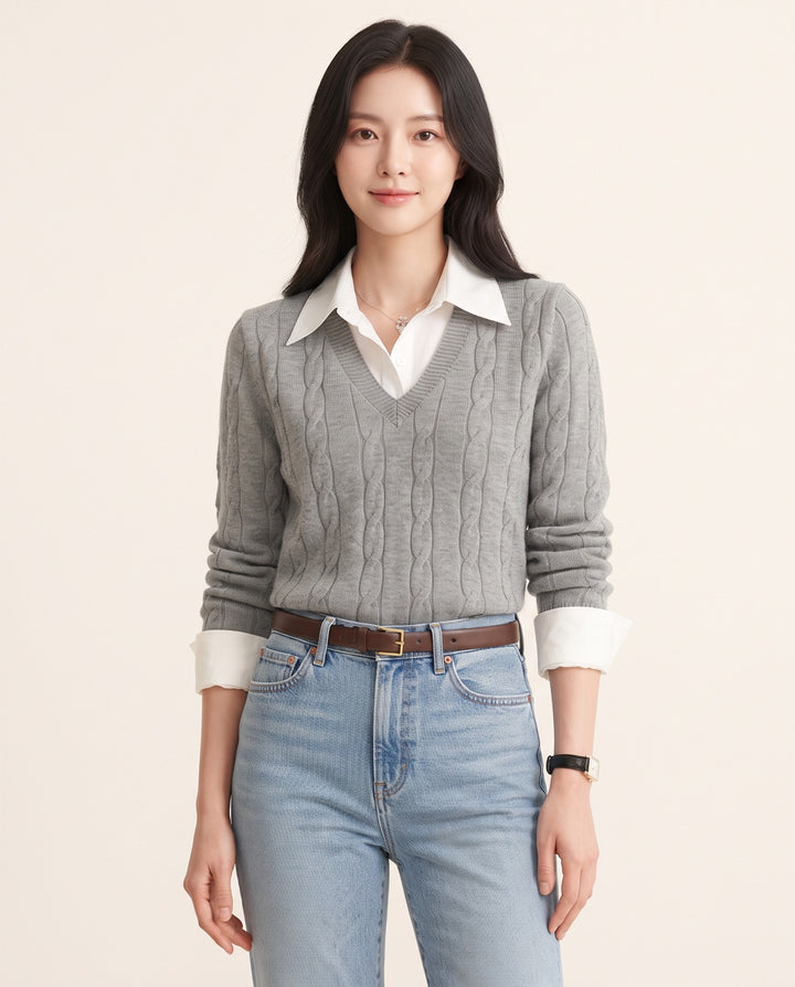 Twist-Knit Sweater