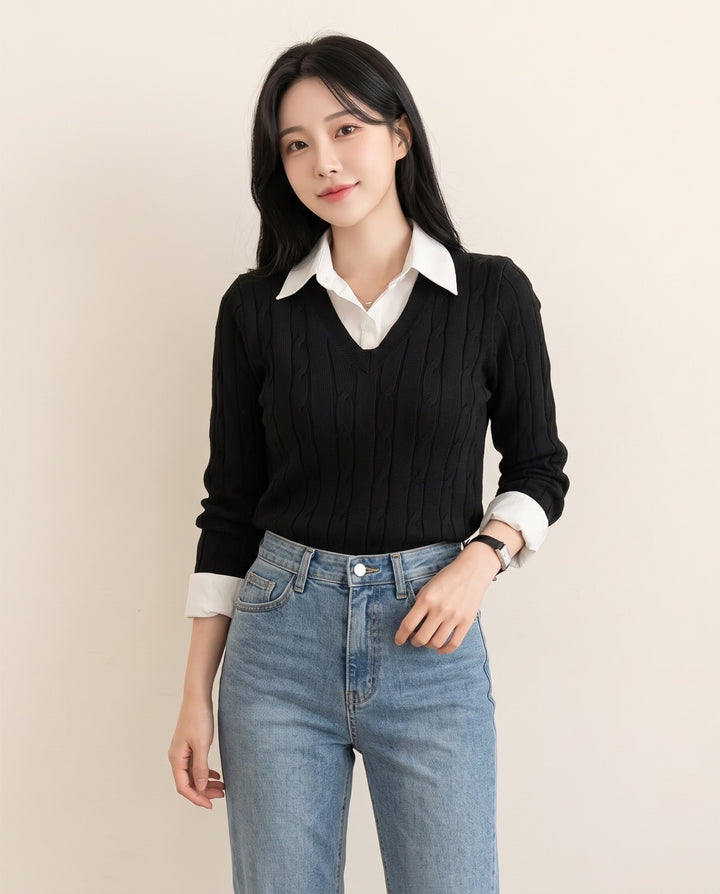 Twist-Knit Sweater